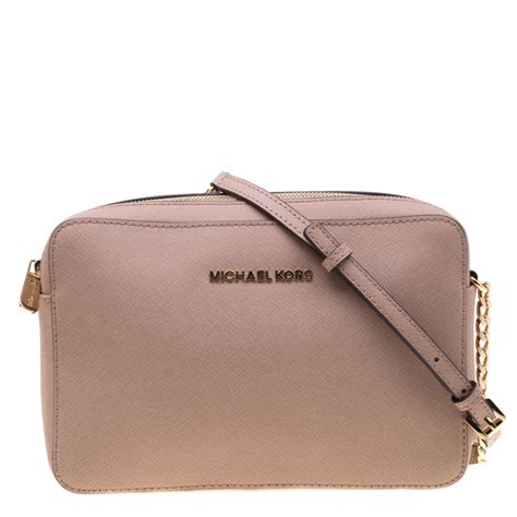 michael by michael kors beige shoulder bag leather|Michael Kors slouchy shoulder bag.